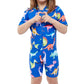 Gottex - Kids Short Sleeve Zip Up Swim Overalls