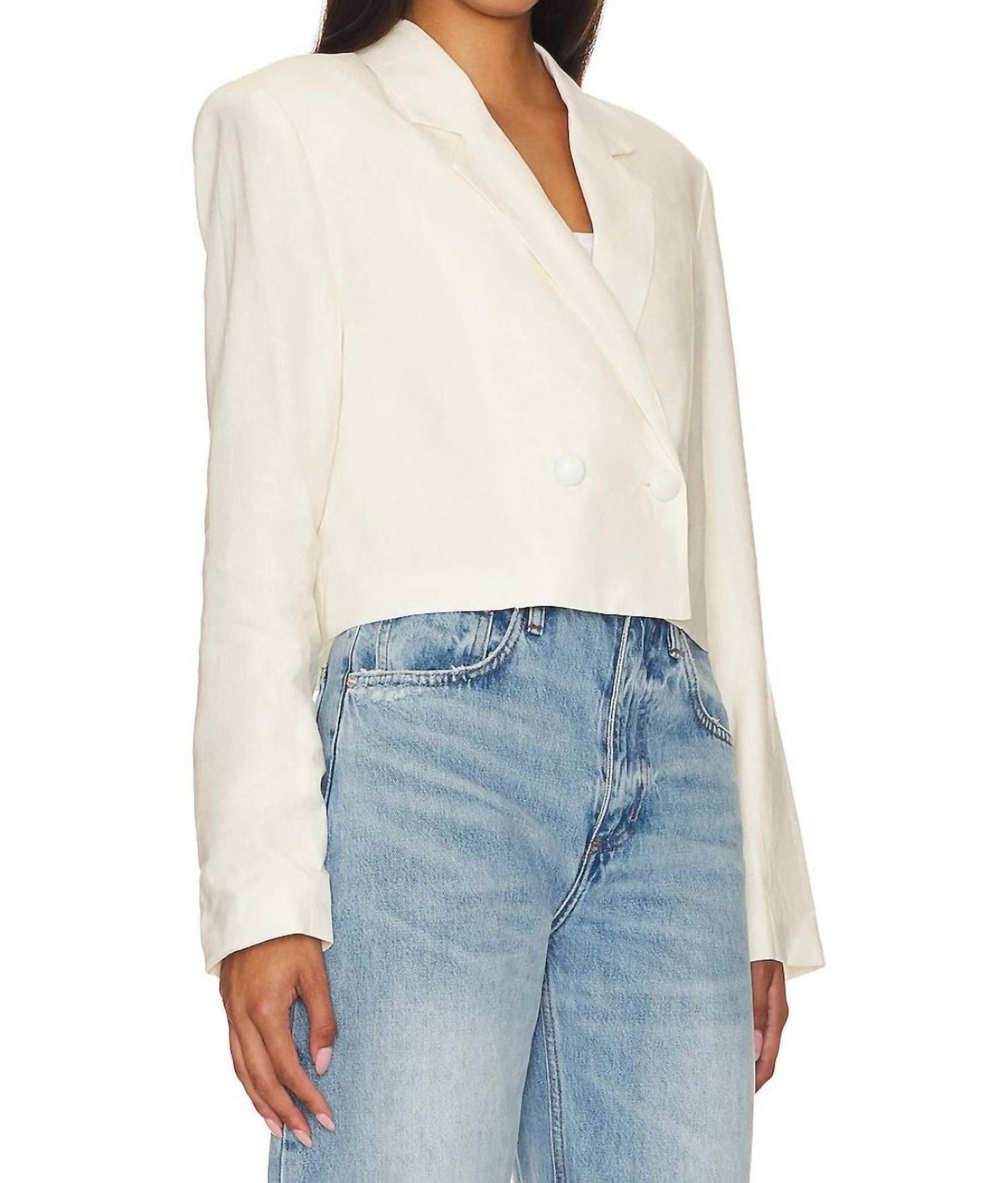 Steve Madden - CROPPED LINEN BLAZER
