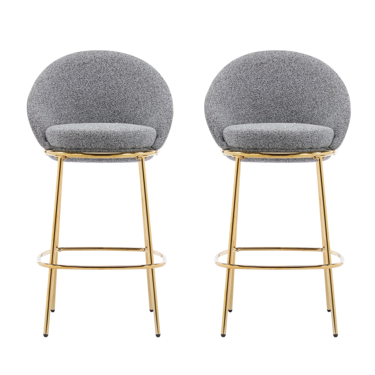 Celano Indoor Metal Upholstered Barstool Set of 2
