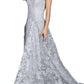 Jovani - Diaphanous Off-the-shoulder Gown