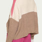 Pol - TEXTURED COLORBLOCK TURTLENECK SWEATER