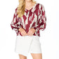 Stewart Simmons - Abstract Three-quarter Sleeve Top