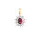 1.65ct Ruby Diamond Fashion Pendants 14KT Yellow Gold