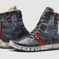 Kcr Group - Men's Tall Comfort Thick Wool-lined Zip-up Leather Boots