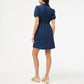 J.Crew - Collared Short-sleeve Tie-waist Mini Dress