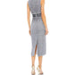 Mac Duggal - Sleeveless High Neck Beaded Midi Sheath Dress