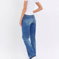 Judy Blue - Mid Rise Dad Jean With Release Hem