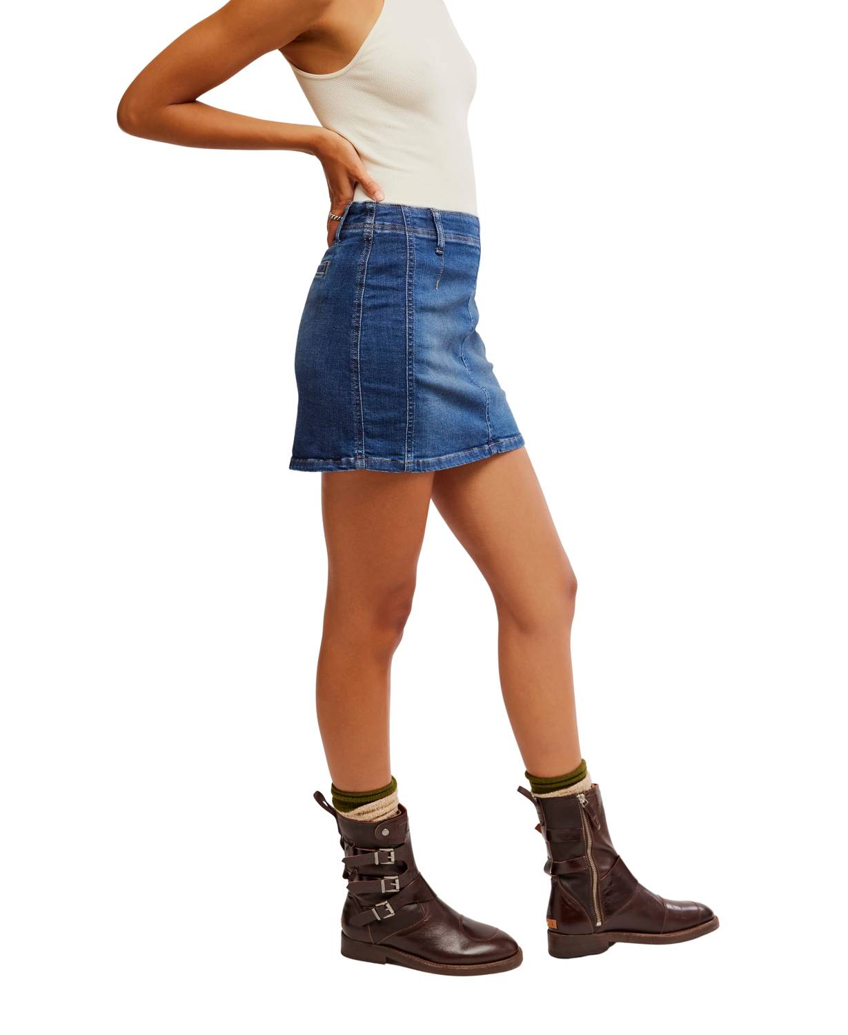 Free People - Daylight Mini Denim Skirt