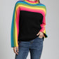 Apny - Striped Wide Arm Long Sleeve Top