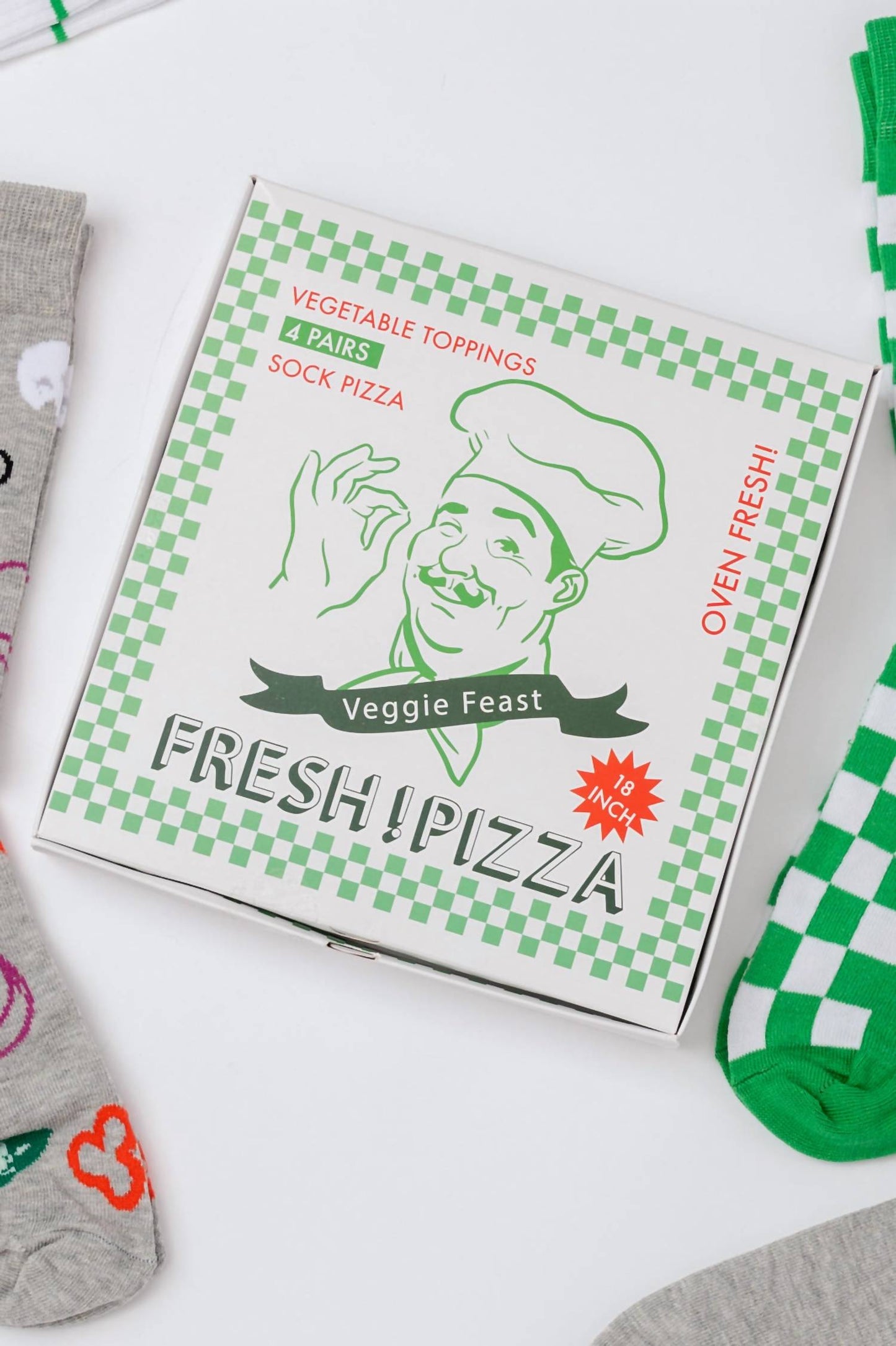 123 Amore - Women's Veggie Pizza 4-Set Sock
