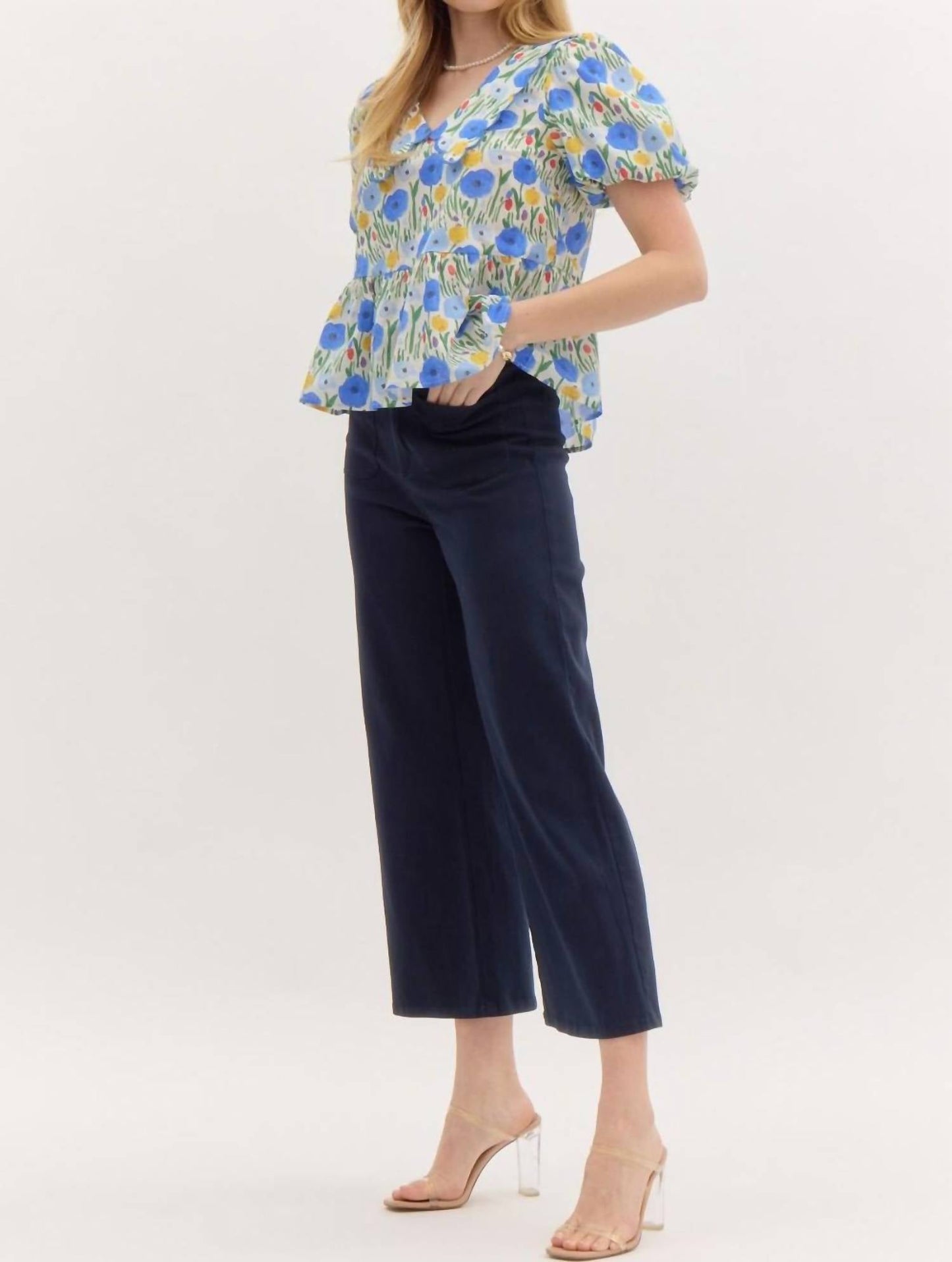 Entro - Wide Leg Ankle Pant