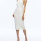 Alice + Olivia - Suellen Twist Neck Halter Midi Dress