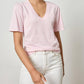 Lilla P - Women's Short Sleeve V Neck Sweater