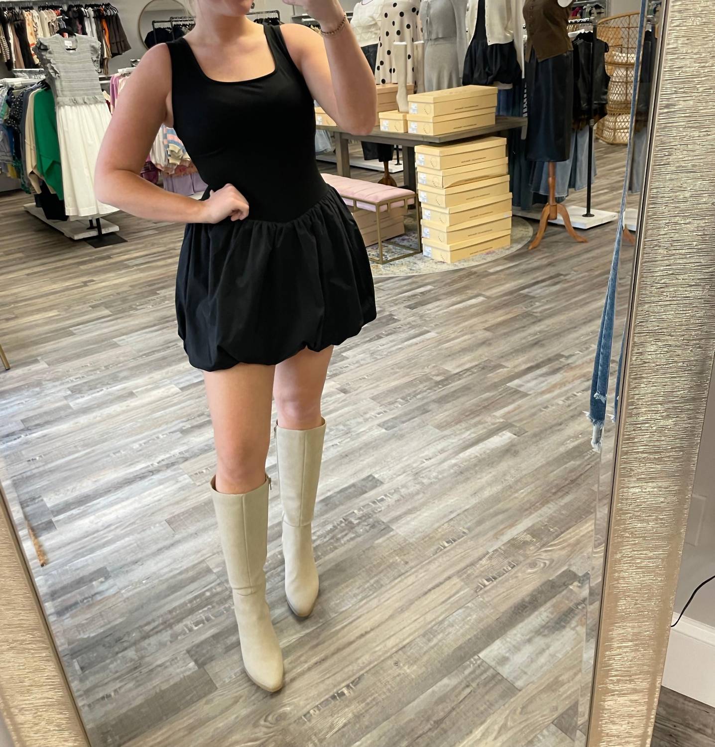 &Merci - Bubble Hem Mini Dress