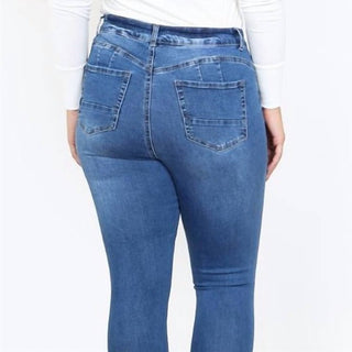 Haute Curve - Calça Jeans Skinny Rasgada Plus Size