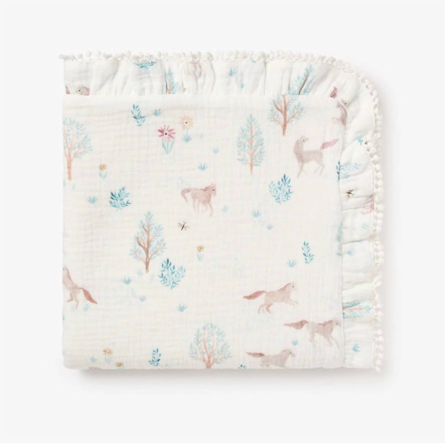 Elegant Baby - Pony Meadow Fur Back Blanket