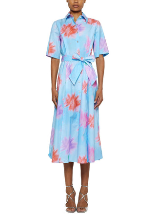 Prabal Gurung - Camisa Midi Floral Manga Curta
