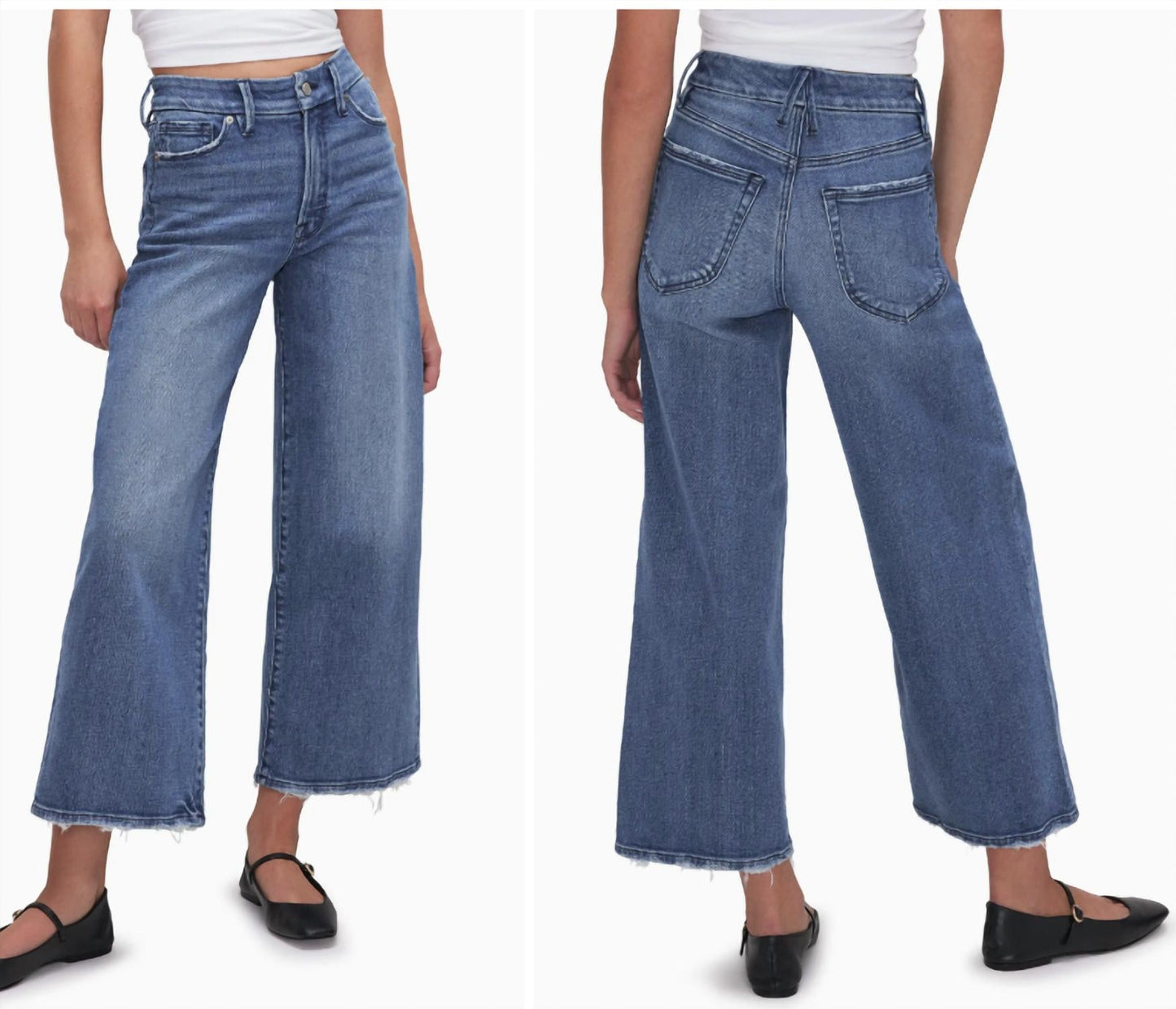 Good American - Good Waist Palazzo Crop