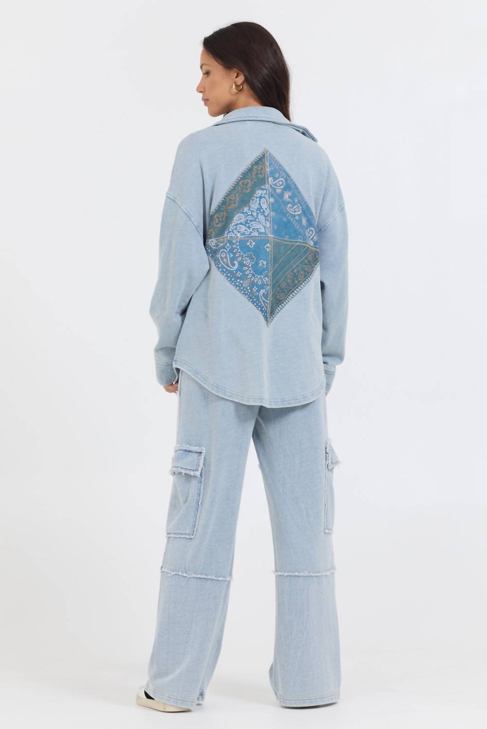 Vintage Havana - Patch Work Button Down Shacket
