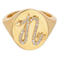 Adina Reyter - Women's Diamond Arrow Initial Signet Ring - N
