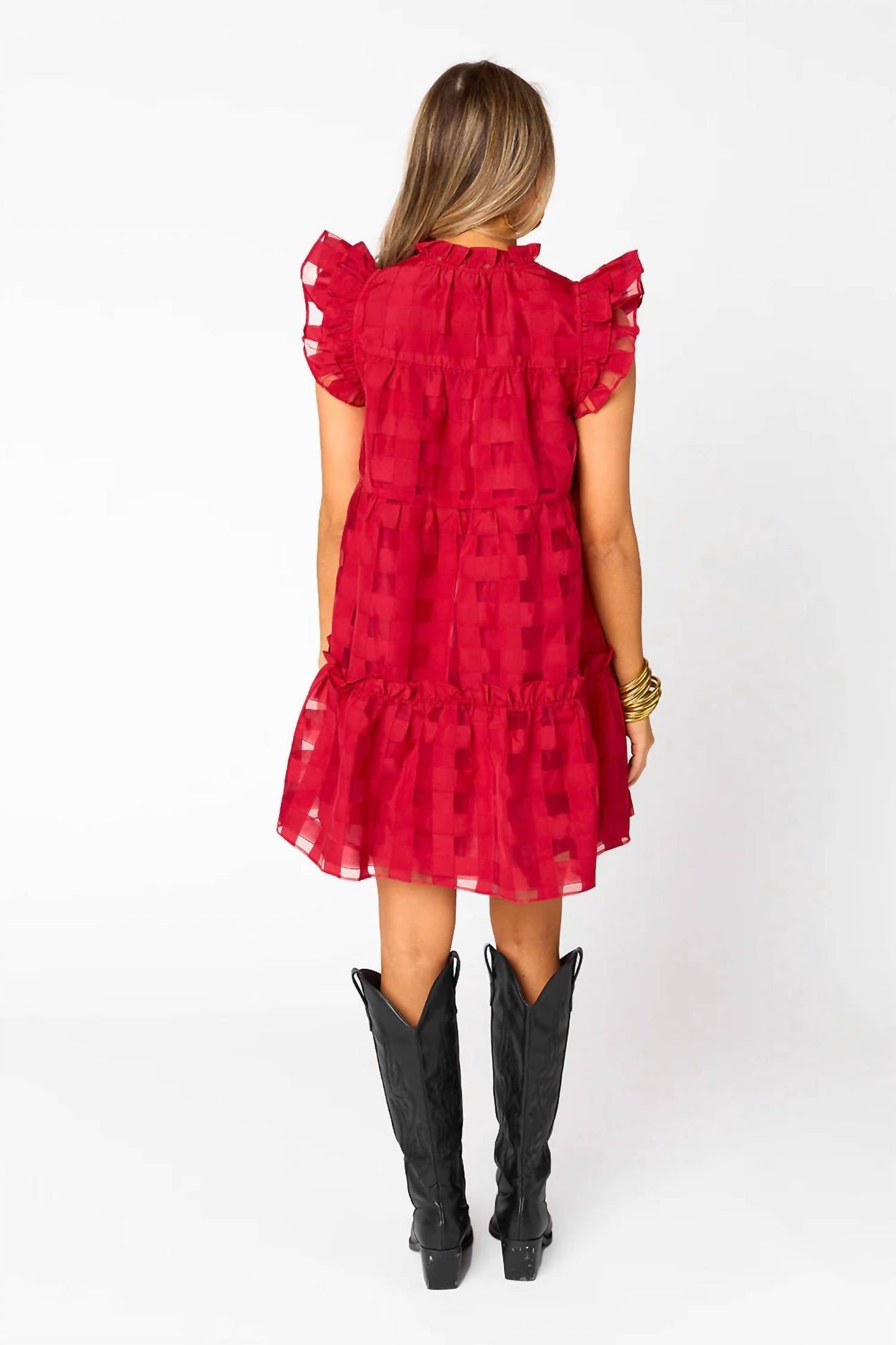 Buddylove - Aubrey Ruffle Shoulder Mini Dress