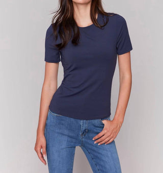 Charlie B - Camiseta manga curta de tecido duplo