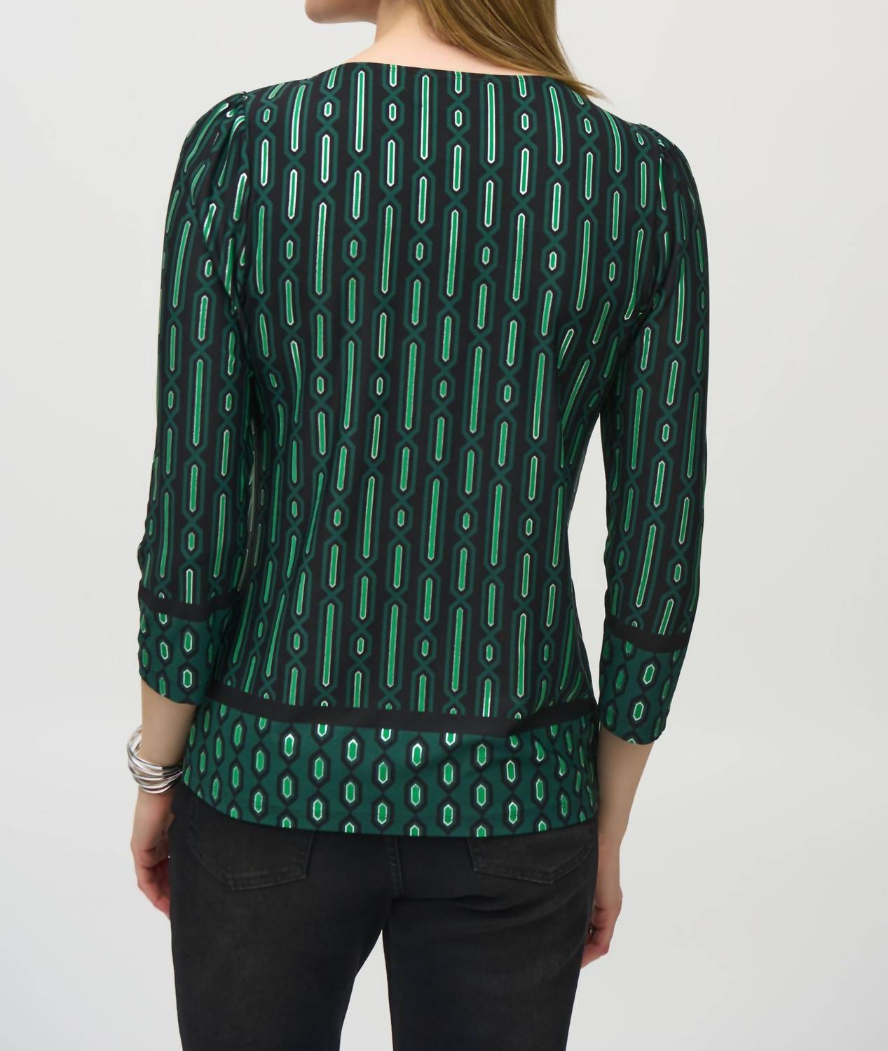 Joseph Ribkoff - Geometric Print 3/4 Sleeve Top
