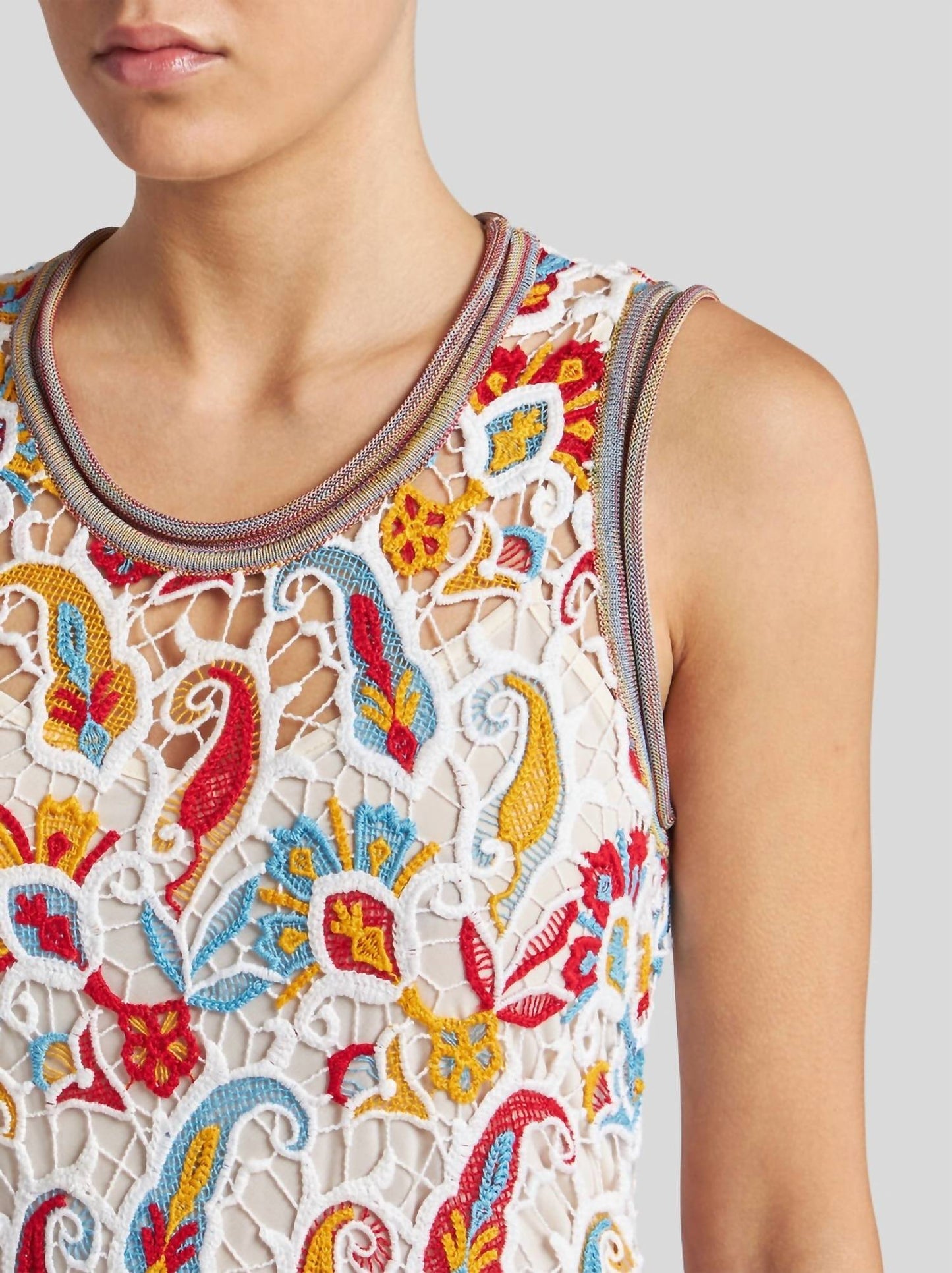 Etro - Paisley Macramé Long Dress