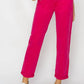 Risen - High Waist Rolled Hem Straight Jeans
