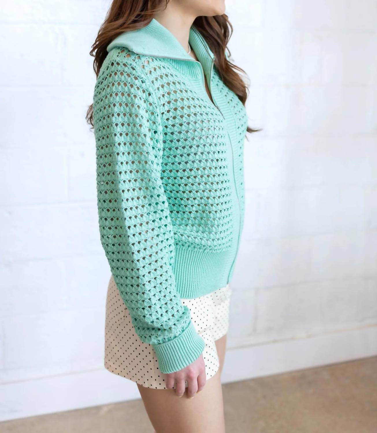 Varley - Eloise Full Zip Knit Sweatshirt