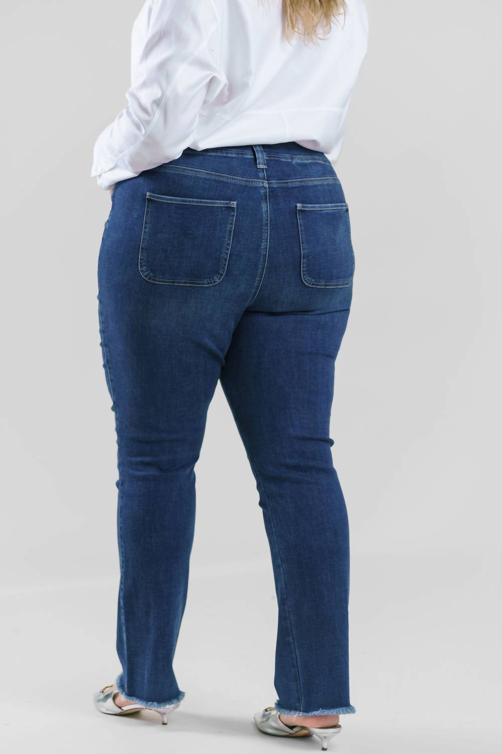 Nydj - Plus - Marilyn High Rise Straight Leg With Frayed Hem