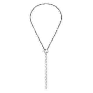 Eklexic - Colar feminino Micro Royal Rolo Toggle Lariat