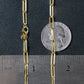 14k Yellow Gold Textured Paperclip Chain (3.5mm)