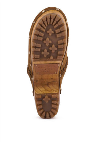 Rag Company - Women's Inca Fine Suede Leather Clogs