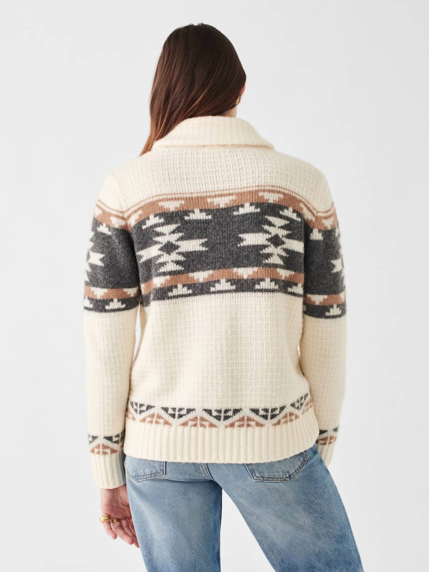 Faherty - Byt Fairisle Zip Cardigan