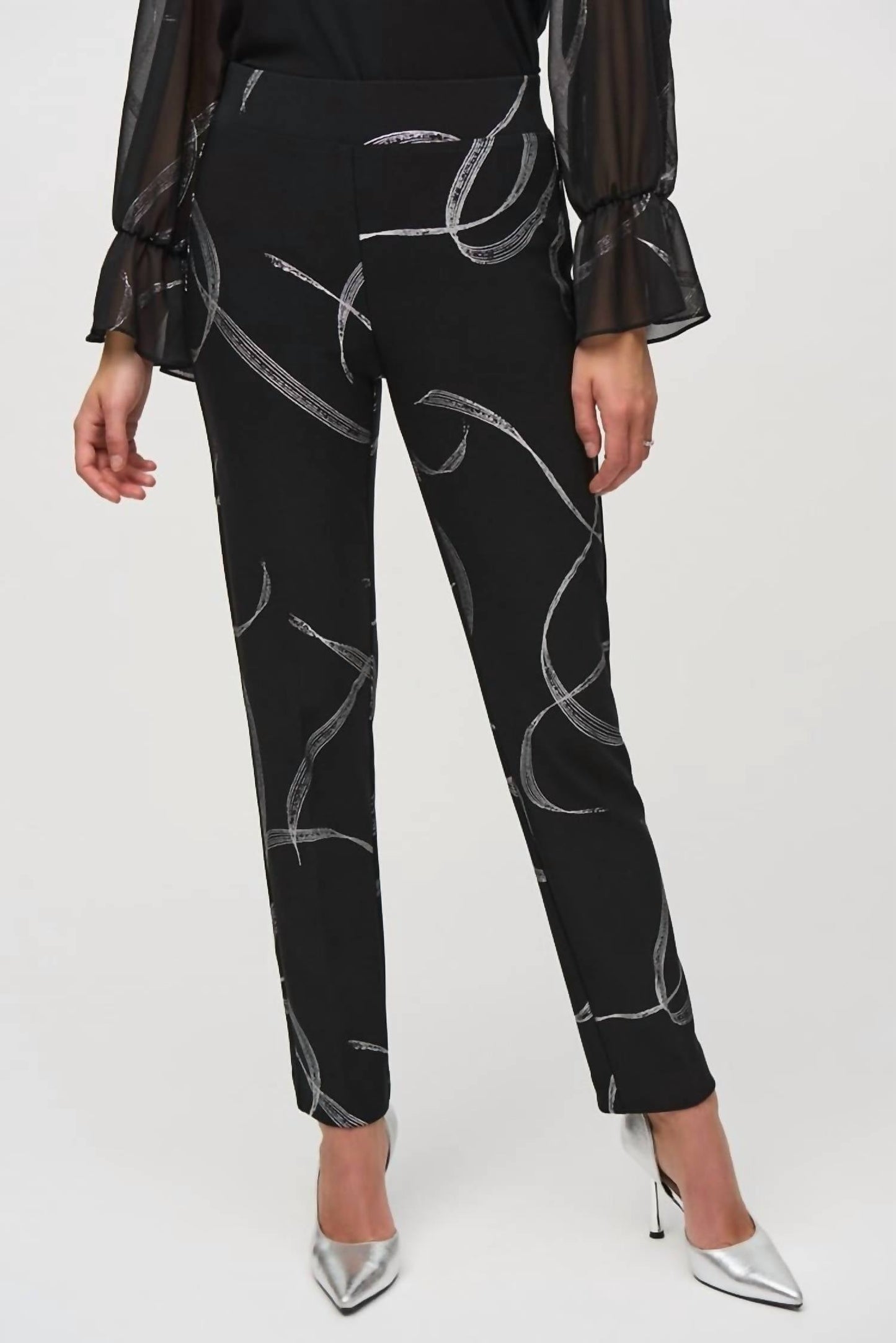 Joseph Ribkoff - Silky Knit Abstract Print Pull-On Pants