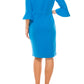 Ivy & Blu - Trumpet Sleeve Knee-length Sheath Dress