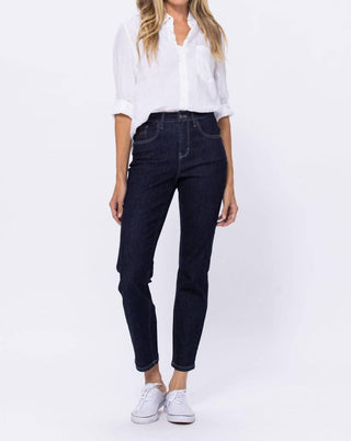 Judy Blue - Calça jeans mom de cintura alta