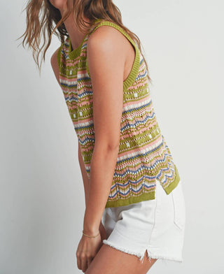 Blusa de malha com estampa geométrica Buttermelon