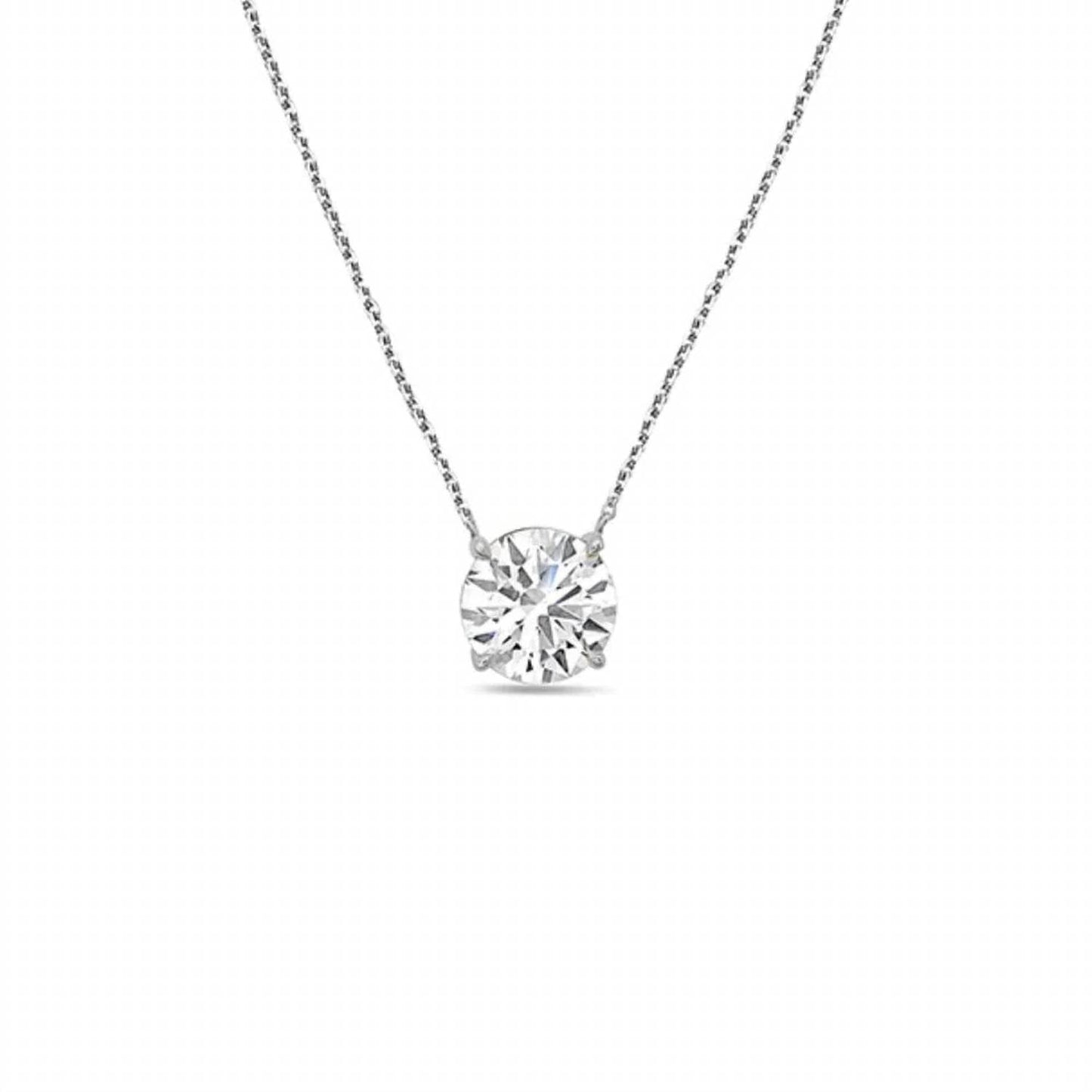 Diana M Jewels - 1.05 Cts Lab Grown Round Diamond Solitaire Pendant