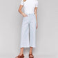 Charlie B - Wide-leg Cropped Jeans With Scallop Embroidered Hem
