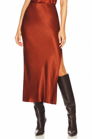 Enza Costa - SATIN BIAS CUT SKIRT