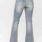 Judy Blue - Tinted Pin Tack Flare Jeans