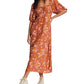 Billabong - True Romance Puff Sleeves Midi Dress