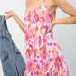 Kori - Crinkle Floral Print Romper