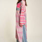Davi & Dani - Mesh Print Mix Matched Button Front Cover Up