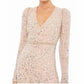 Mac Duggal - Sequin Dress With Embellished Hemline And Belt