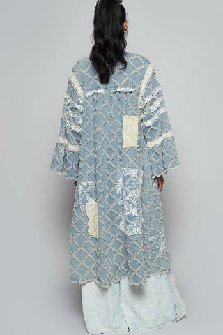 Pol - Jaqueta jeans com patches de renda