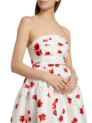 Self-Portrait - Floral Print Taffeta Midi Dress