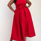 The Curve La - Plus Size Knit Tube Maxi Dress With Self Belt